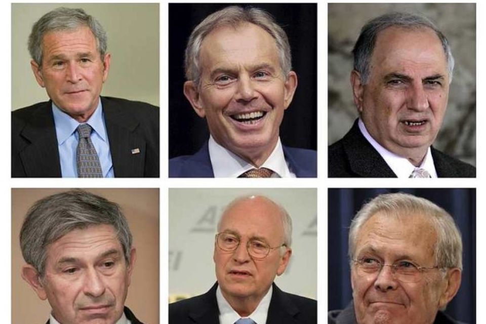 Mennirnir á bak við stríðið í Írak: George W Bush, Tony Blair, Ahmed Balachi, Donald …