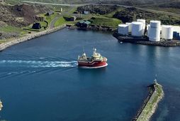 Hér má sjá ísfisktogarann Bergey koma til löndunar í Vestmannaeyjum árið 2022, í síðasta sinn …