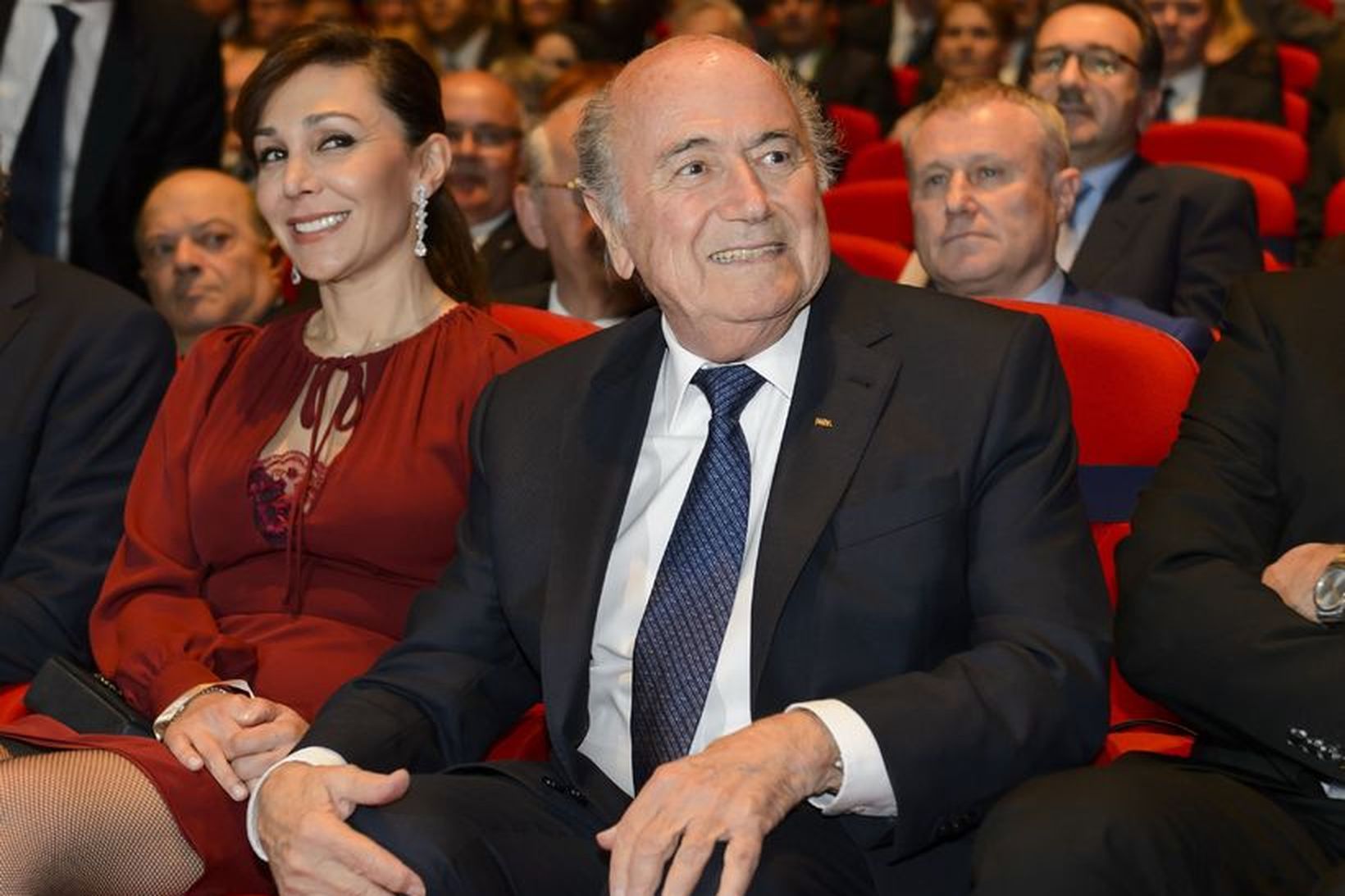 Sepp Blatter á opnunarhátíð ársþings FIFA í dag.