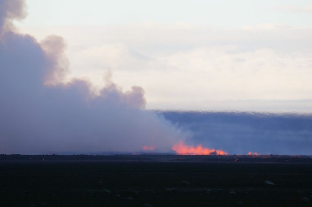 Eldgosið í Holuhrauni - myndir teknar að morgni mánudags, 1. september