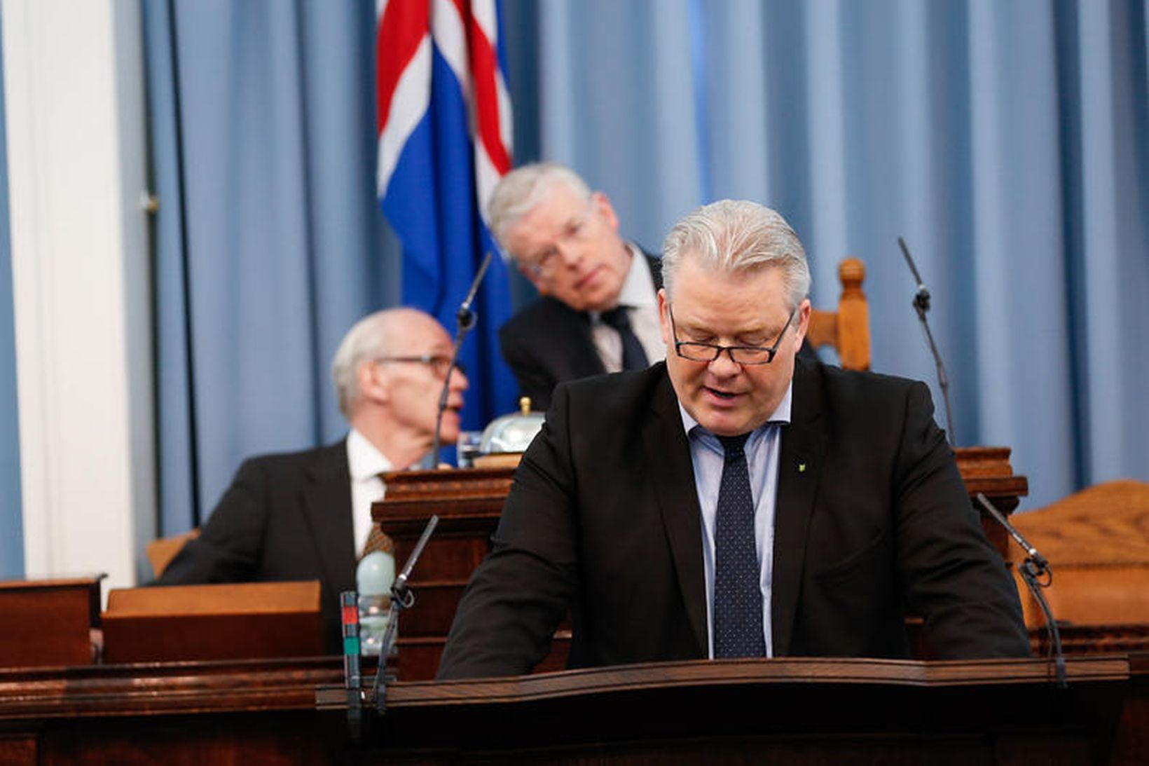 Sigurður Ingi Jóhannsson forsætisráðherra á Alþingi í dag.