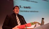 Ólafur Þ. Hauksson, sérstakur saksóknari, tekur við viðurkenningu SFR fyrir „stofnun ársins“ 2011.
