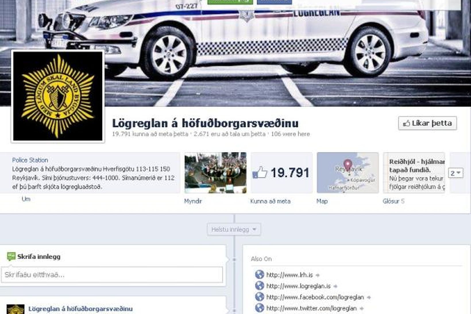 Facebook síða lögreglunnar á höfuðborgarsvæðinu.