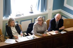 Þorbjörg Sigríður Gunnlaugsdóttir (fyrir miðju) dómsmálaráðherra á Alþingi.