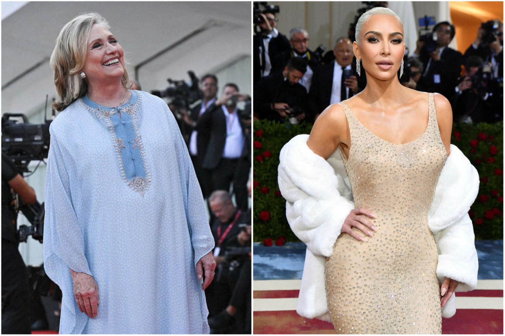 Hillary Clinton og Kim Kardashian.