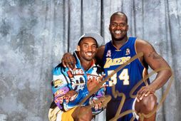 Körfuboltastjörnurnar Kobe Bryant og Shaq O'Neal sem léku með LA Lakers.