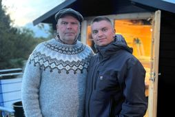Sigurður Árni ásamt föður sínum Gísla Ölver Sigurðssyni.
