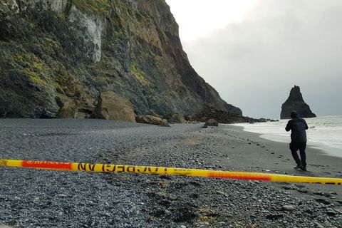 Police have cordoned off the area where the landslide occurred.