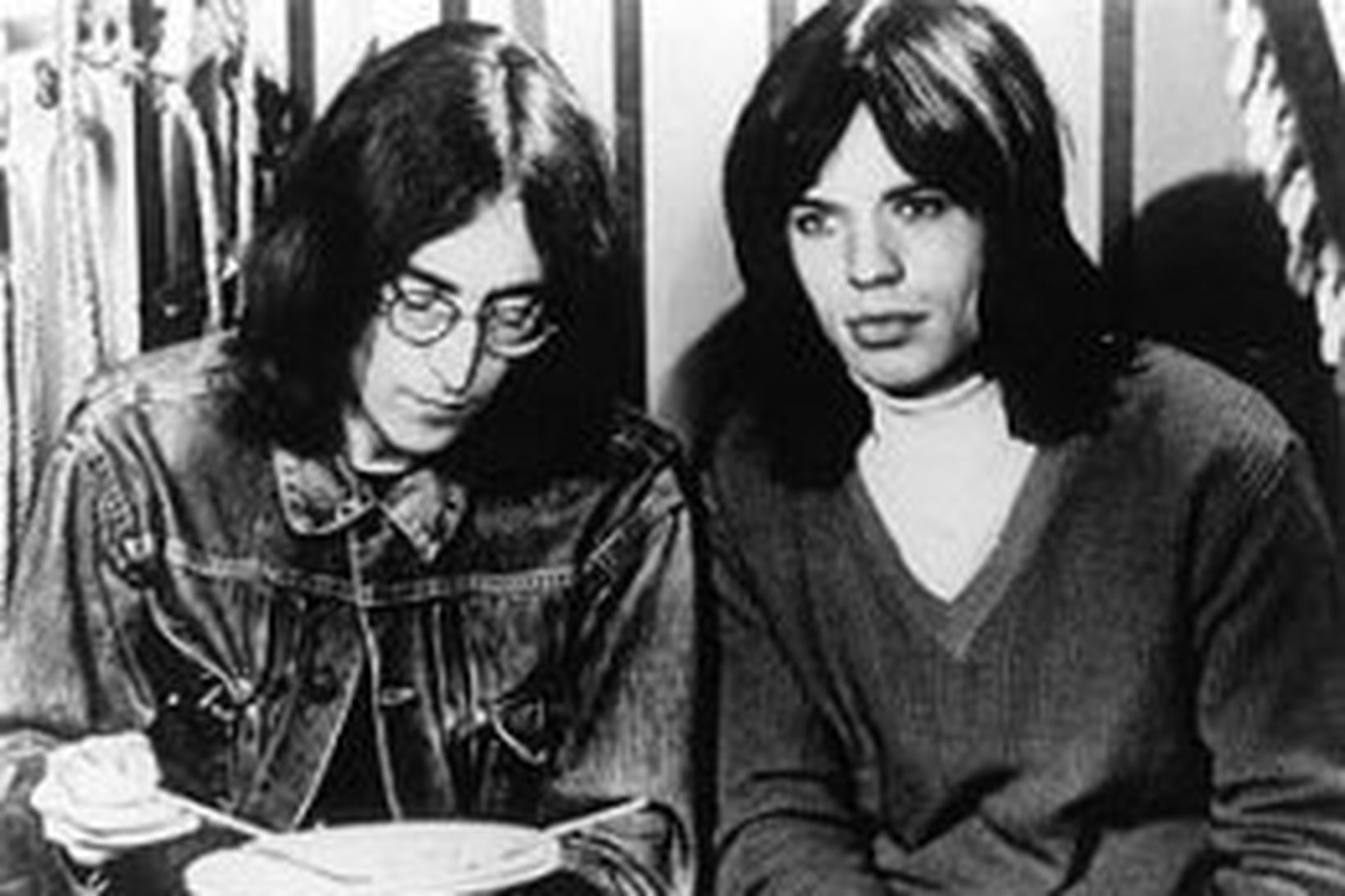 John Lennon og Mick Jagger.