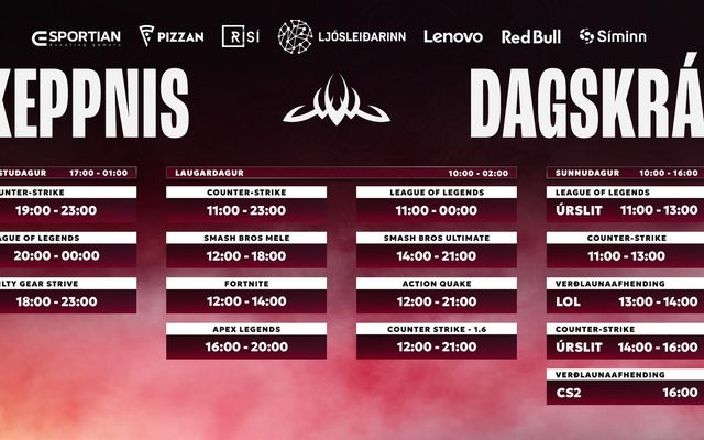 Dagskráin um helgina.