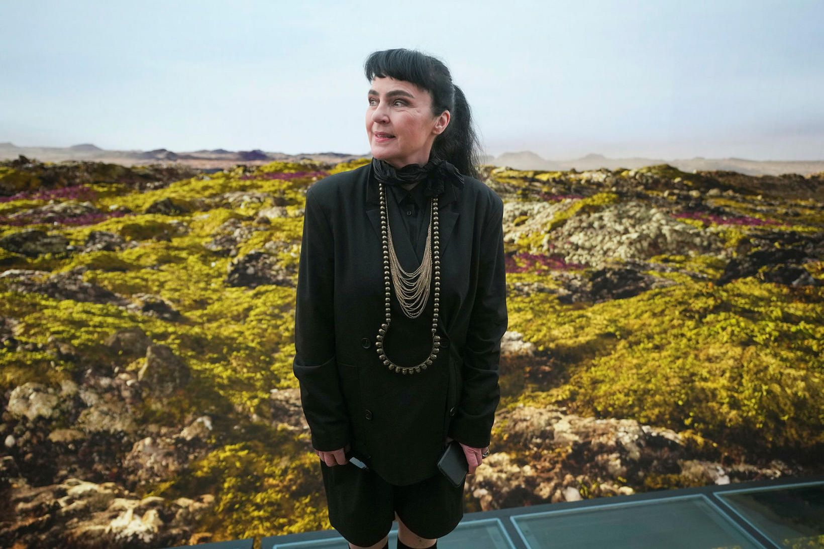 Ragnhildur Gísladóttir í nýja sýningarsalnum í Perlunni.