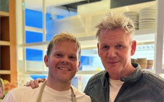 Það voru fagnaðarfundir hjá Sigurði Laufdal eiganda veitingastaðarins Lólu og Íslandsvininum Gordon Ramsay í gærkvöldi.