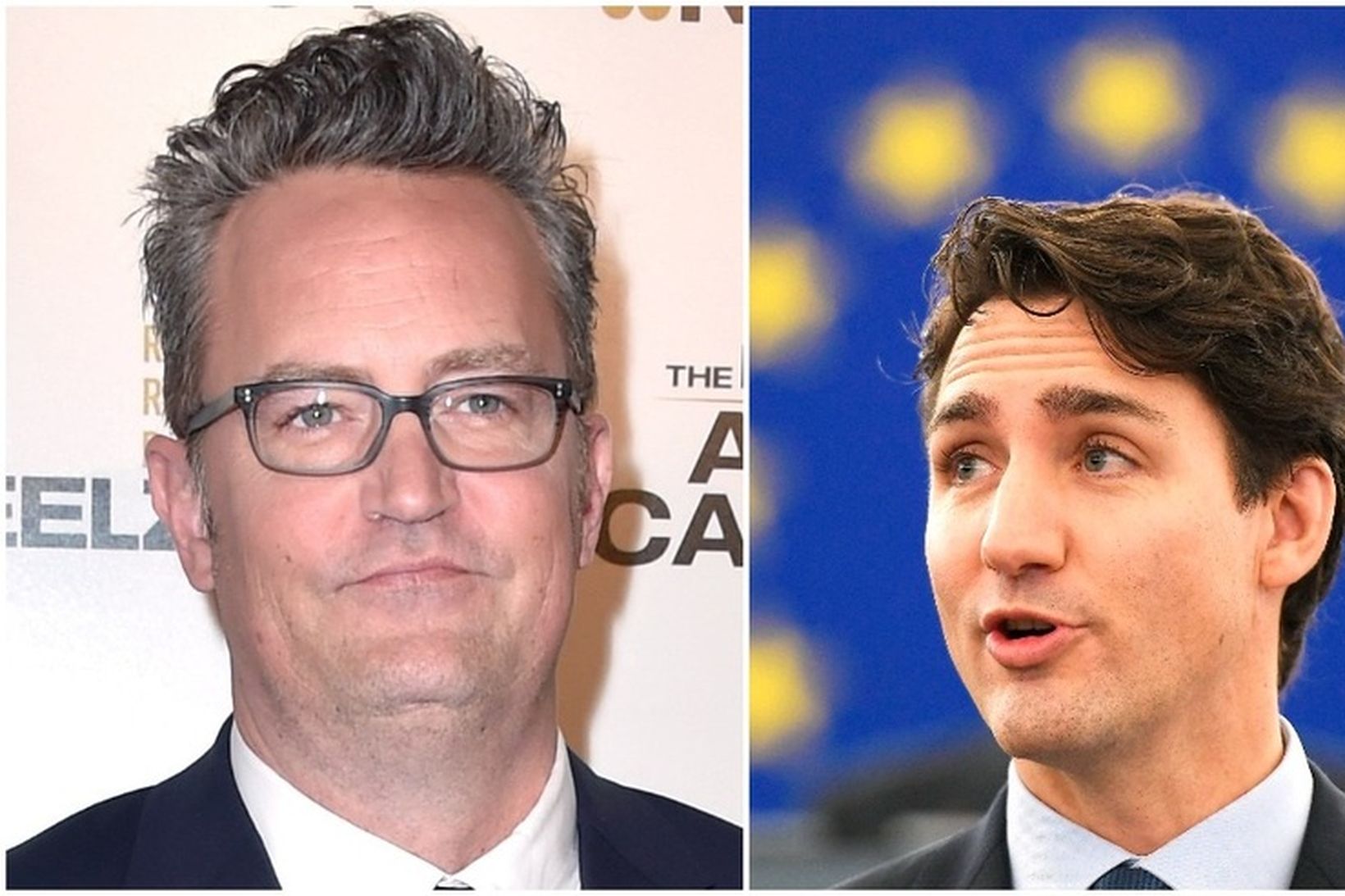 Leikarinn Matthew Perry og forsætisráðherra Kanada, Justin Trudeau gengu í …