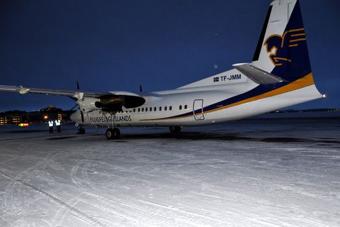 Fokker 50 registered TF-JMM left Reykjavik for Africa yesterday.