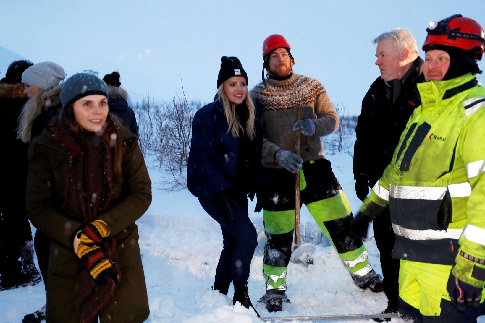 Áslaug Arna Sigurbjörnsdóttir dómsmálaráðherra, hér fyrir miðri mynd, í heimsókn …