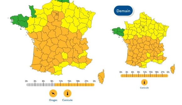 Appelsínugul viðvörun í París