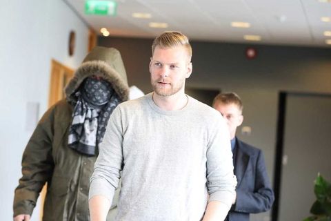 Sindri Þór Stefánsson at court.