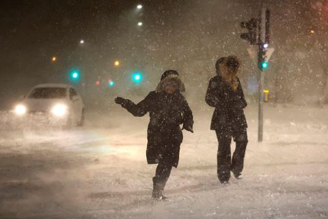 There will be widespread snowfall or hail in the country today.