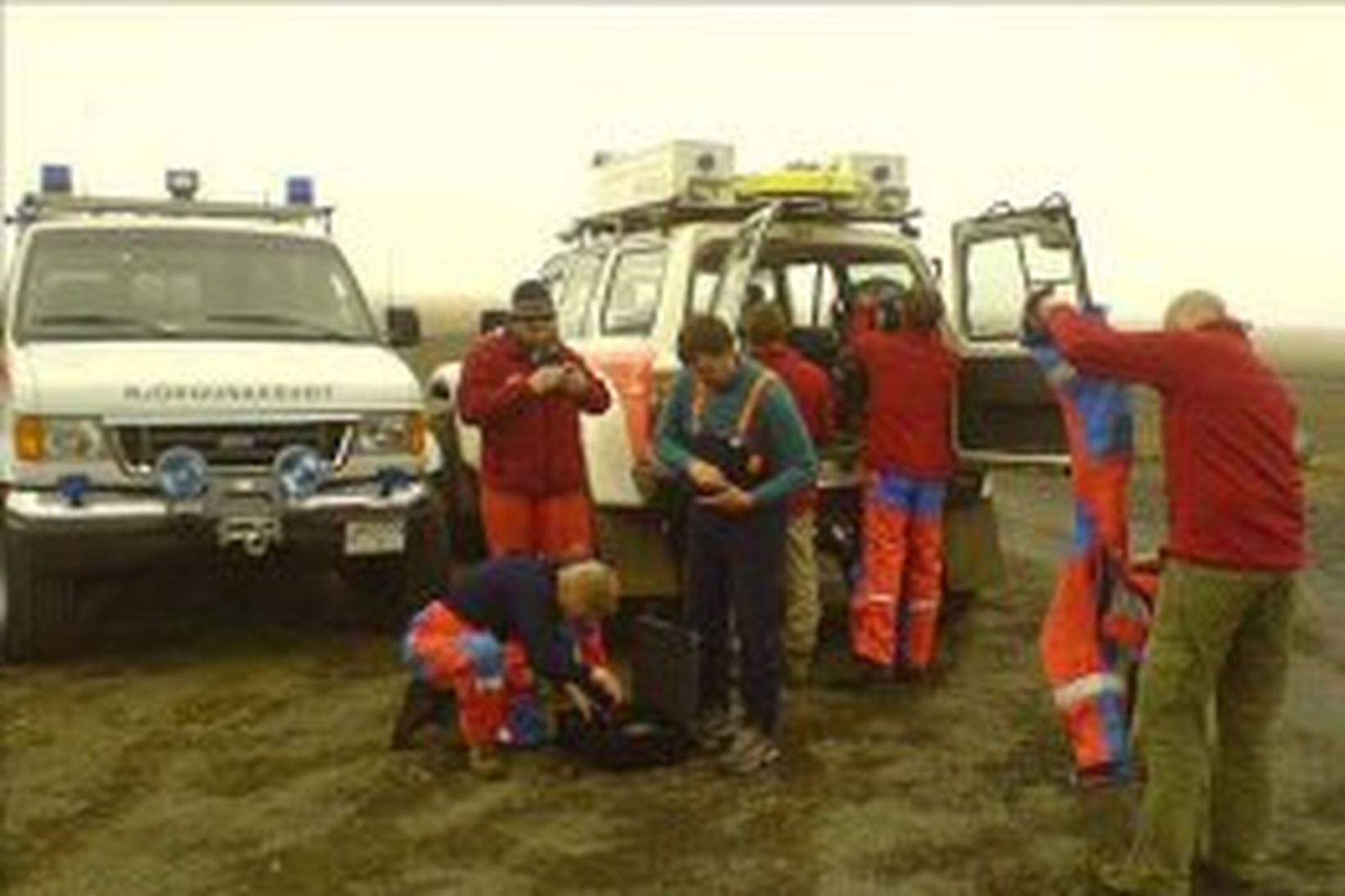 Björgunarsveitarmenn hafa leitað að Þjóðverjunum tveimur frá því á þriðjudag.