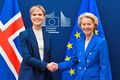 ESB Kristrún Frostadóttir og Ursula von der Leyen á fundi í Brussel í apríl.
