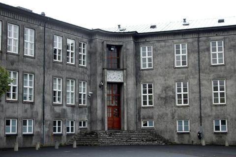 Austurbæjarskóli school which lies just next to Hallgrímskirkja church in central Reykjavik. The girl had been bullied there for months.