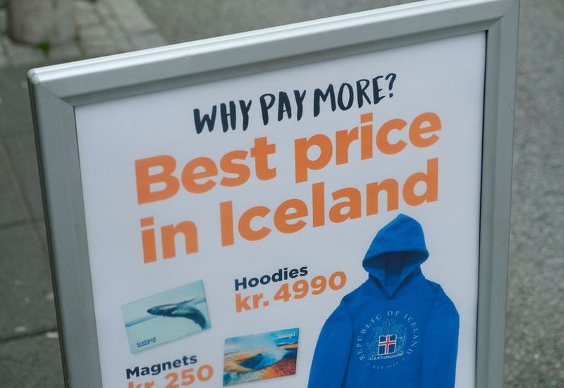 Signs in English in Reykjavik.