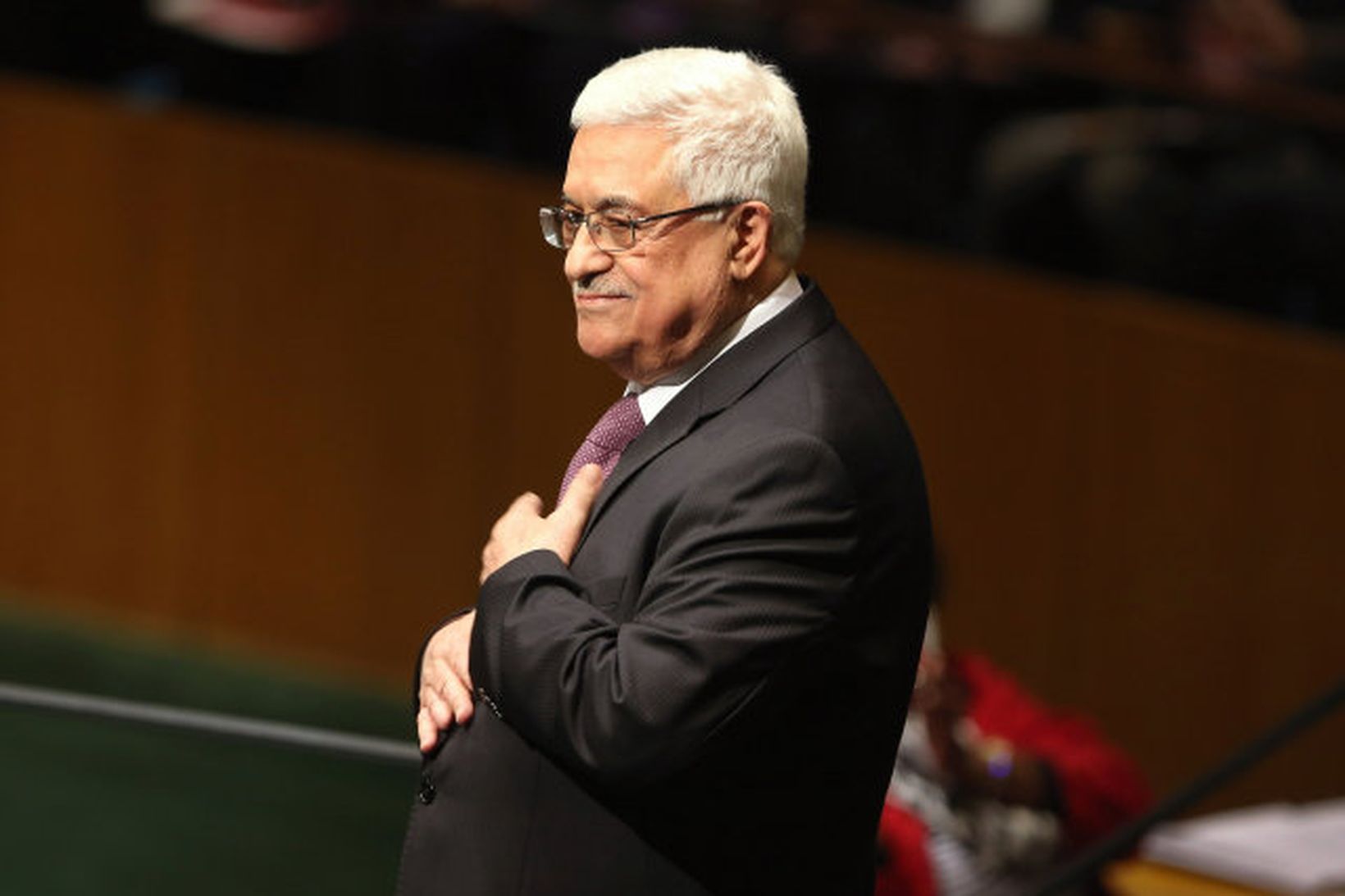 Mahmoud Abbas forseti Palestínu á allsherjarþingi Sameinuðu þjóðanna nú í …