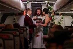 Alexander and Kita were married on a Play plane this morning.