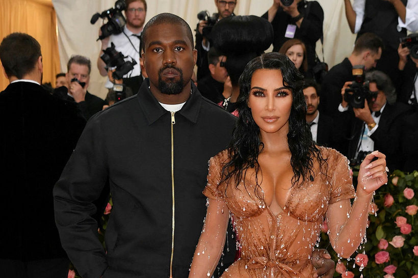 Kim Kardashian West og Kanye West eyddu jólunum saman.