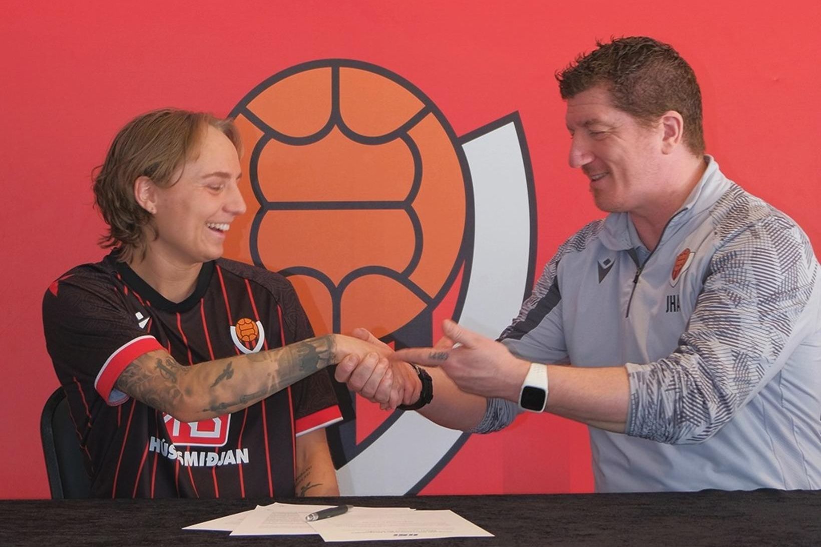 Þórdís Hrönn Sigfúsdóttir var ennþá skráð í Val þegar hún …