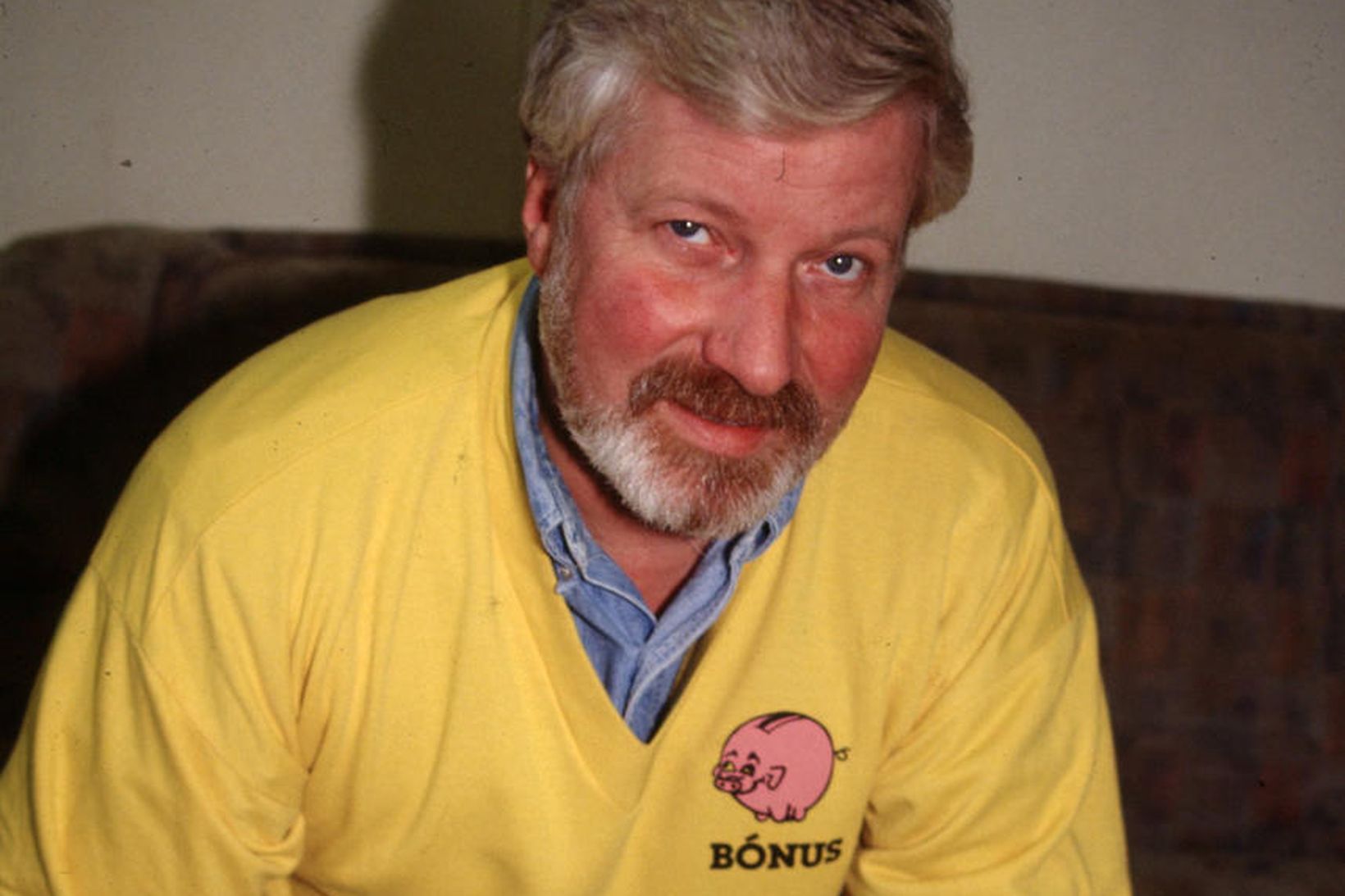 Jóhannes Jónsson heitinn stofnaði verslunina Bónus 1989. Hér er hann …