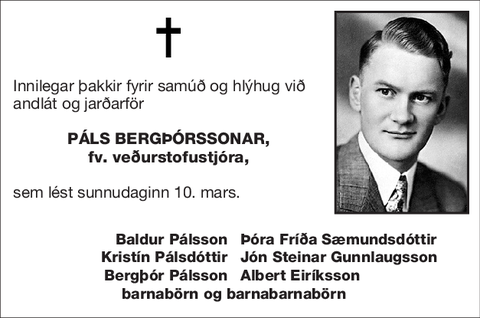 Páls Bergþórssonar,