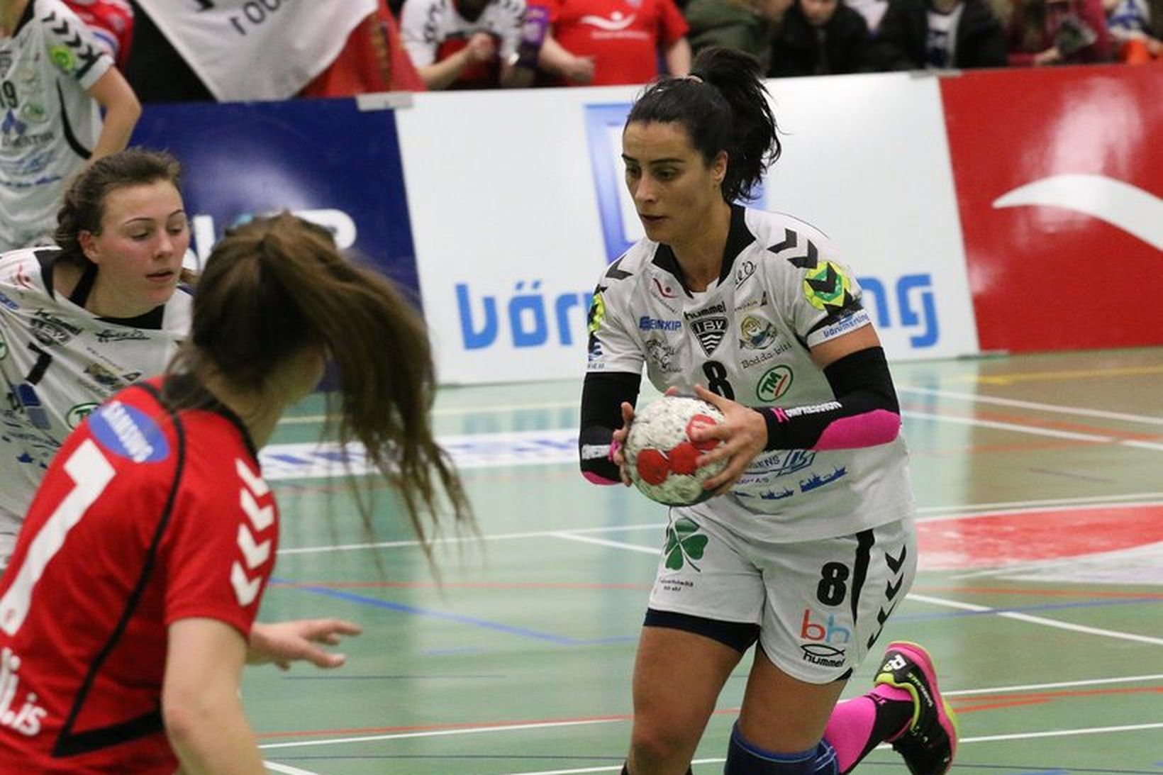 Vera Lopes var markahæst hjá ÍBV gegn Haukum í kvöld.