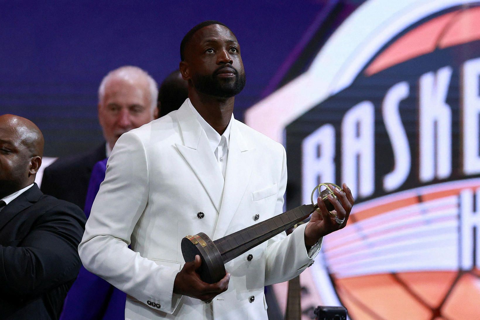 Wade var tekinn inn í frægðarhöll NBA í sumar.