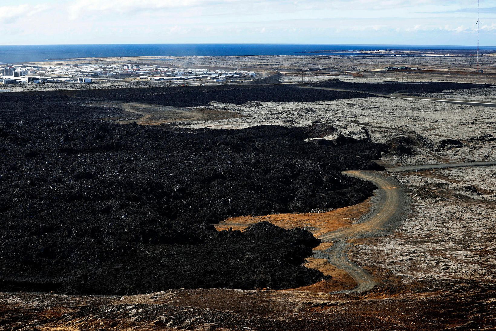 Nýtt hraun þekur hluta Reykjanesskagans eftir gos síðustu ára.