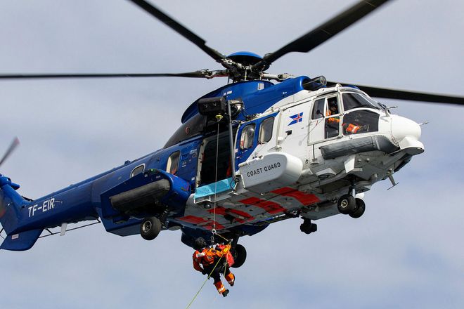 Two Coast Guard helicopters were called out.