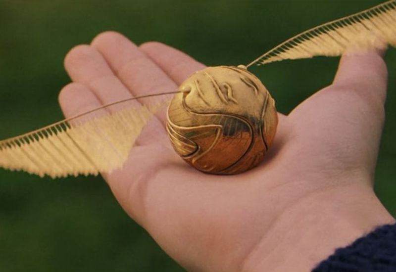 The Golden Snitch - the magical flying ball in Harry Potter. Real life quidditch uses slightly different balls.