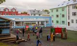 Á Barónsborg dvelja nú börn af leikskólanum Hagaborg sem lokað var vegna myglu.
