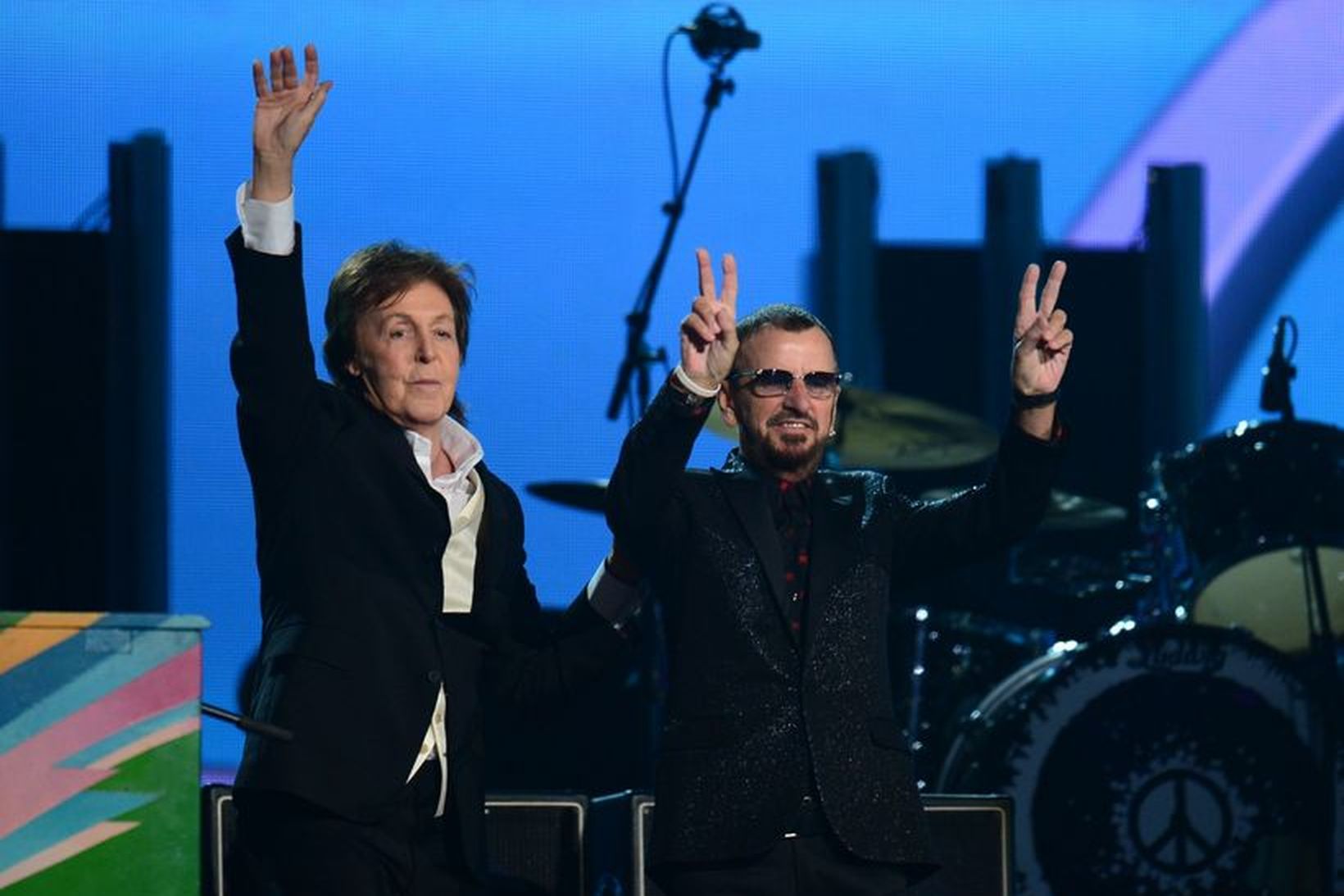 Bitlabræðurnir Paul McCartney og Ringo Starr.