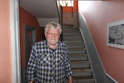 Niels Sigsgaard fyrir framan einn frægasta stiga Íslandssögunnar.