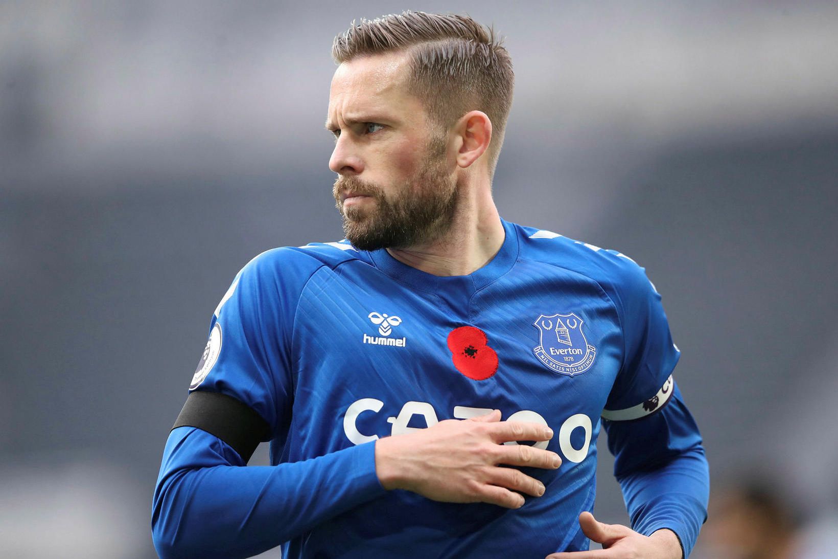 Gylfi Þór Sigurðsson í leik með Everton á síðustu leiktíð.