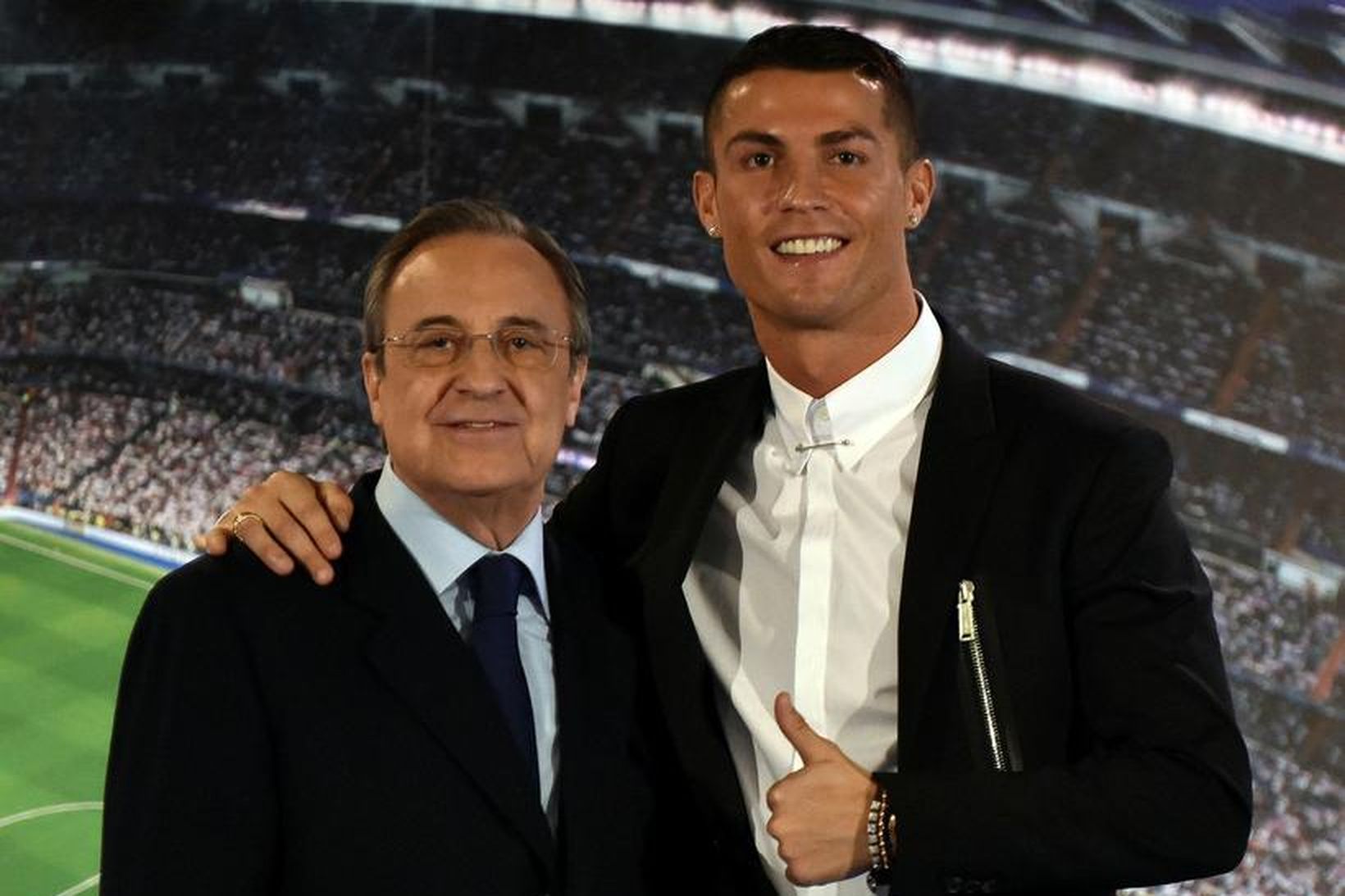 Ronaldo og Florentino Perez.