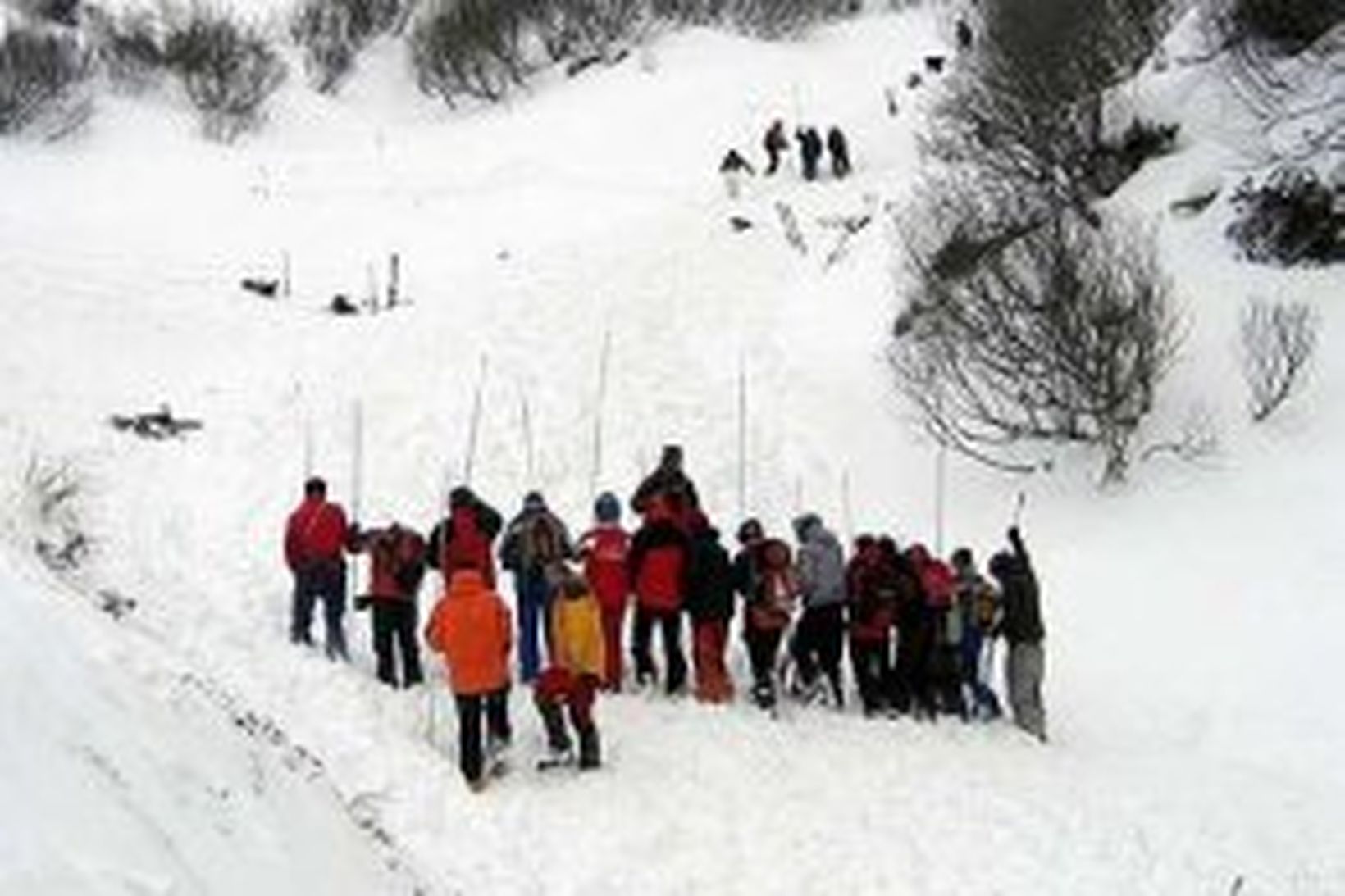 Svíanna leitað í St. Anton í Austurríki í dag.