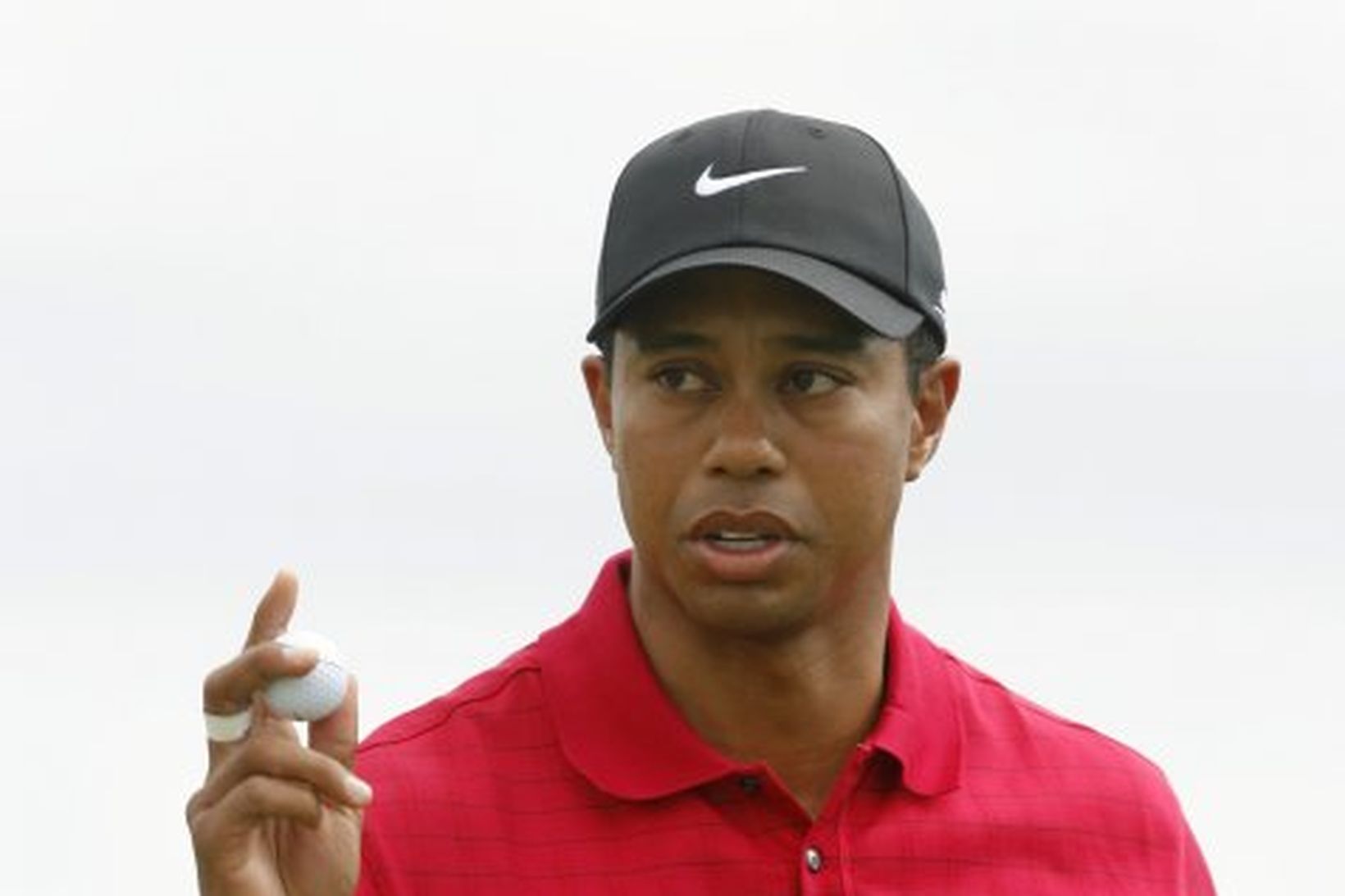 Tiger Woods fagnaði sigri í dag á heimsmótinu í holukeppni.