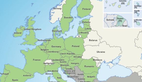 Breytt Ísland á kortum ESB