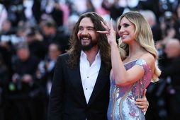 Þýski tónlistarmaðurinn og eiginmaður Heidi Klum, Tom Kaulitz, ásamt ástinni sinni á rauða dreglinum í …
