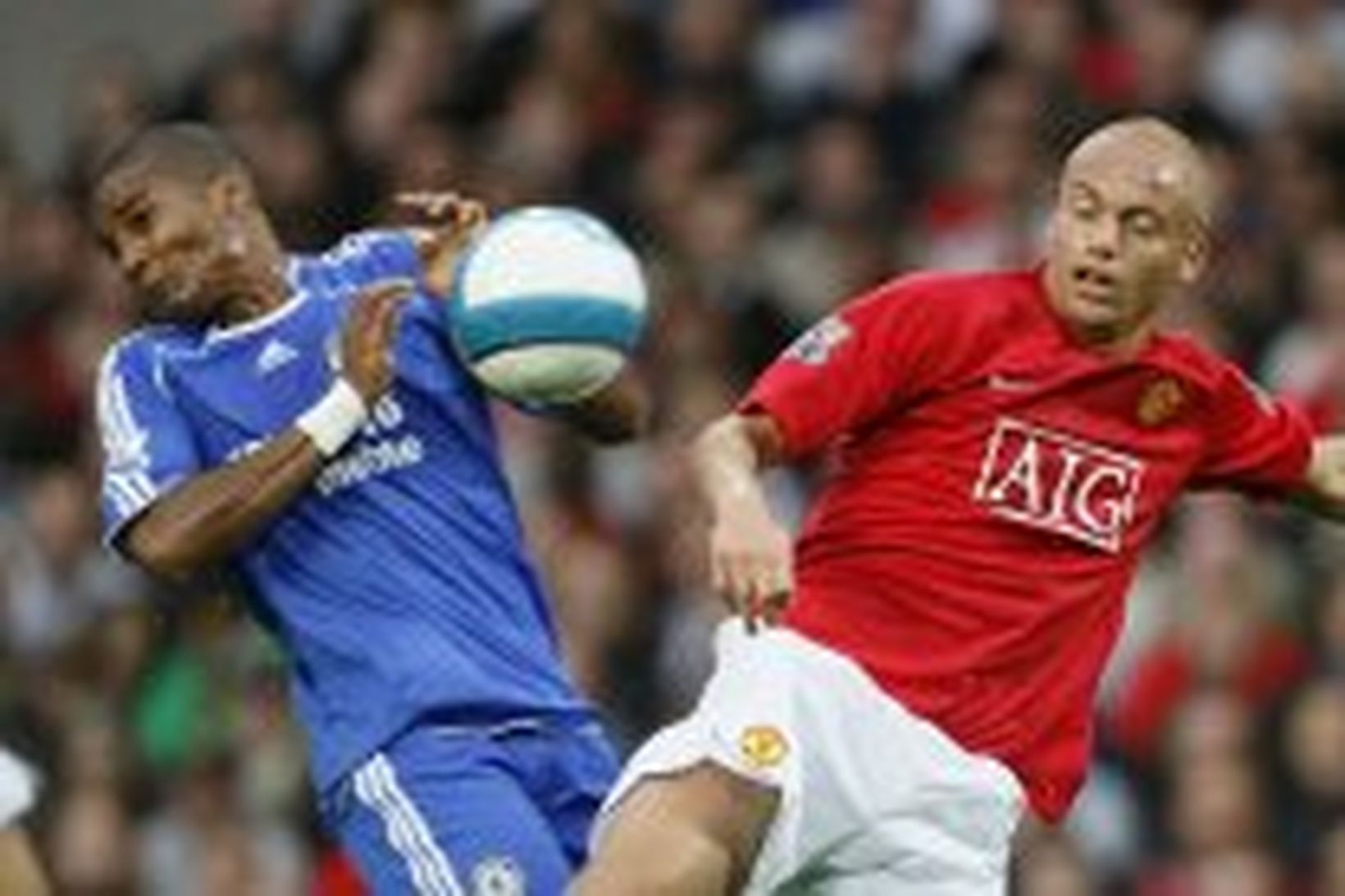 Wes Brown í leik með United gegn Chelsea.