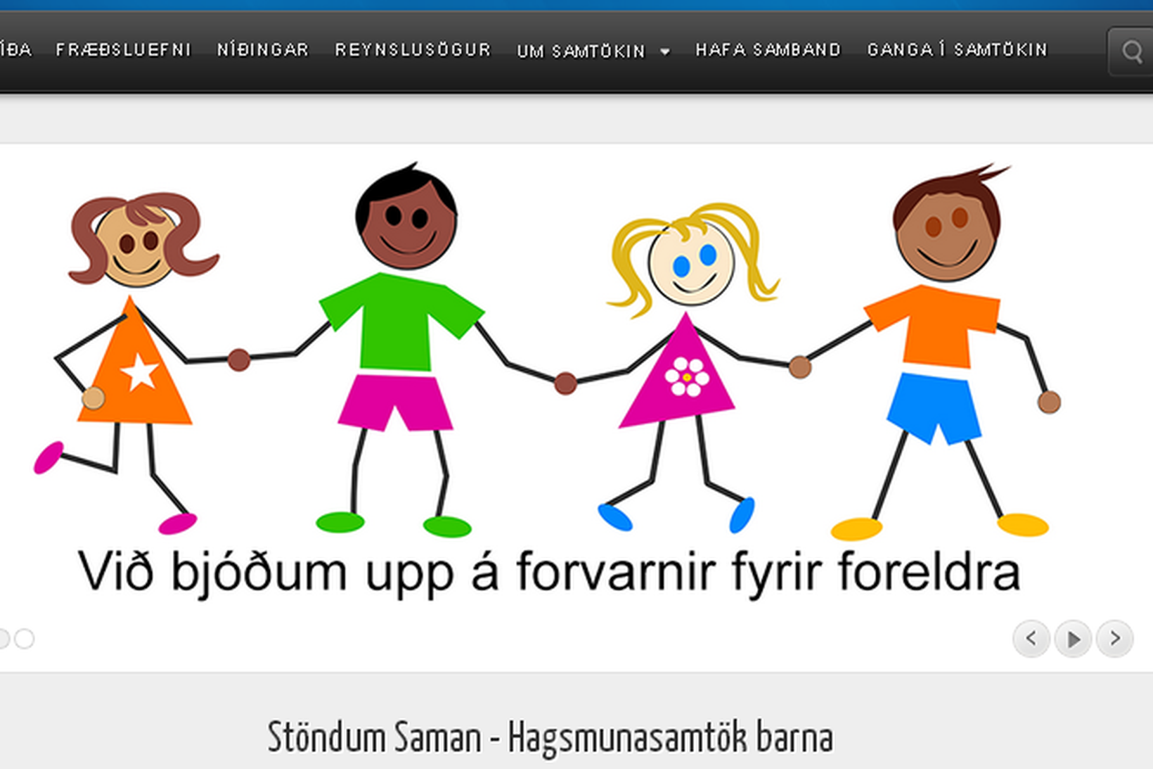 Skjáskot af vefsvæðinu stondumsaman.com.