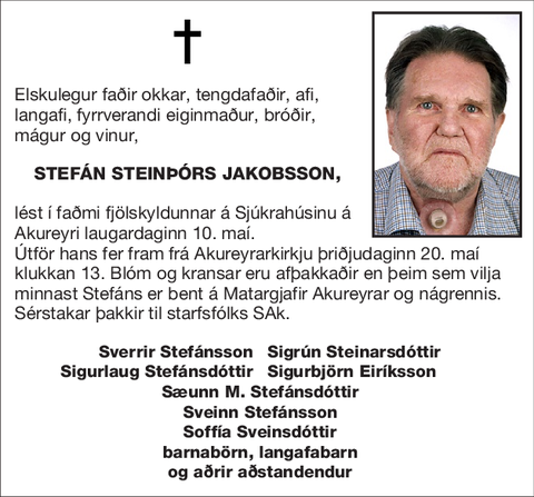 Stefán Steinþórs Jakobsson,