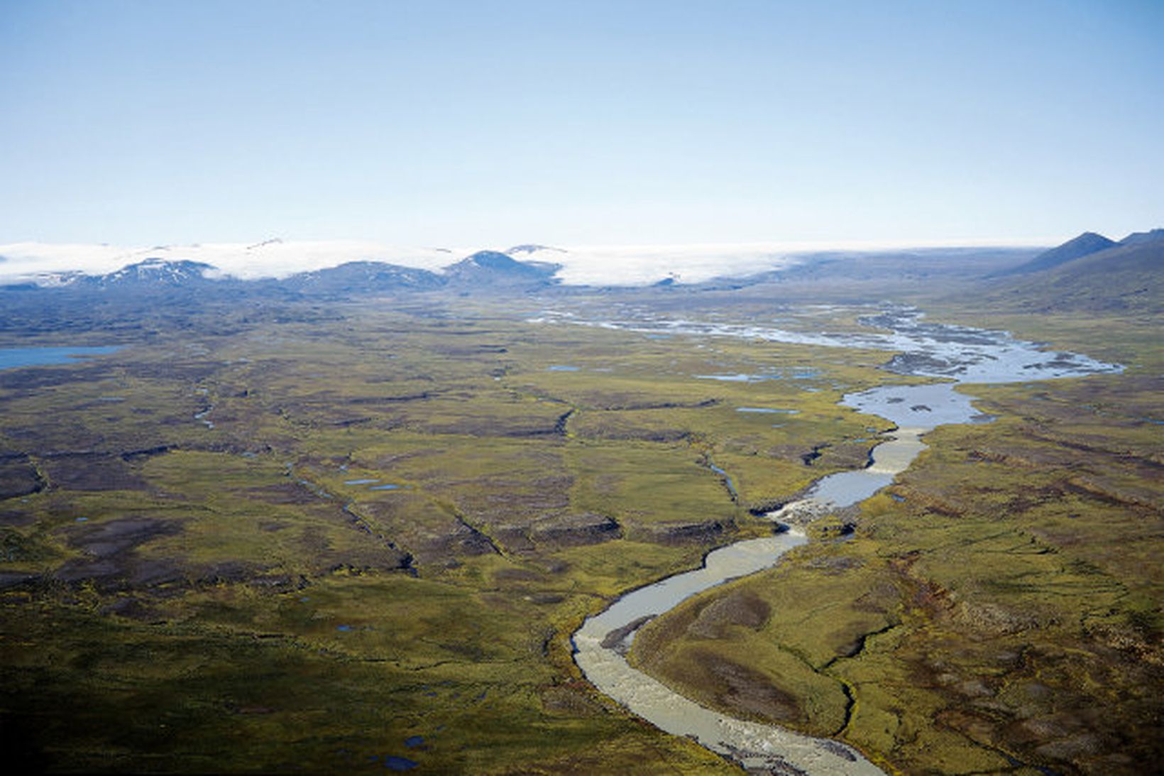 Eyjabakkar MBL 10X C Aerial view of Eyjabakkar, lookins south …